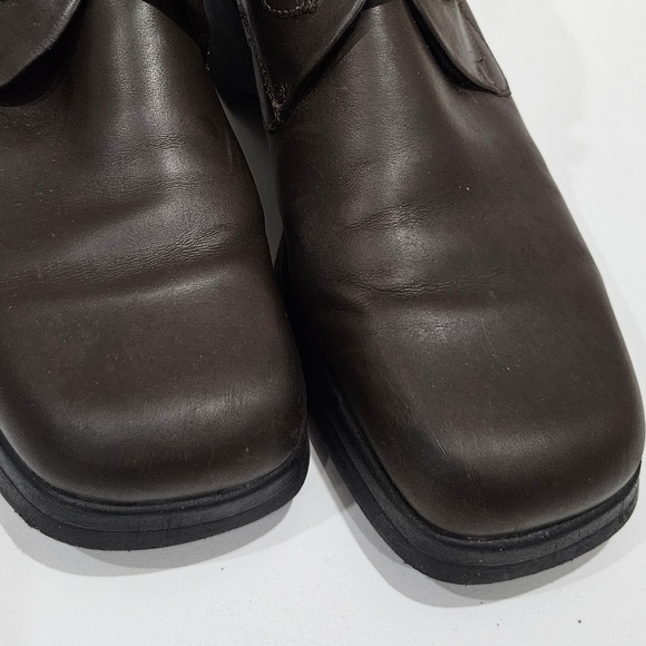 Aquatalia Mens Weatherproof Ankle Boots 10.5 Chukka Heel Brown Strap Italy